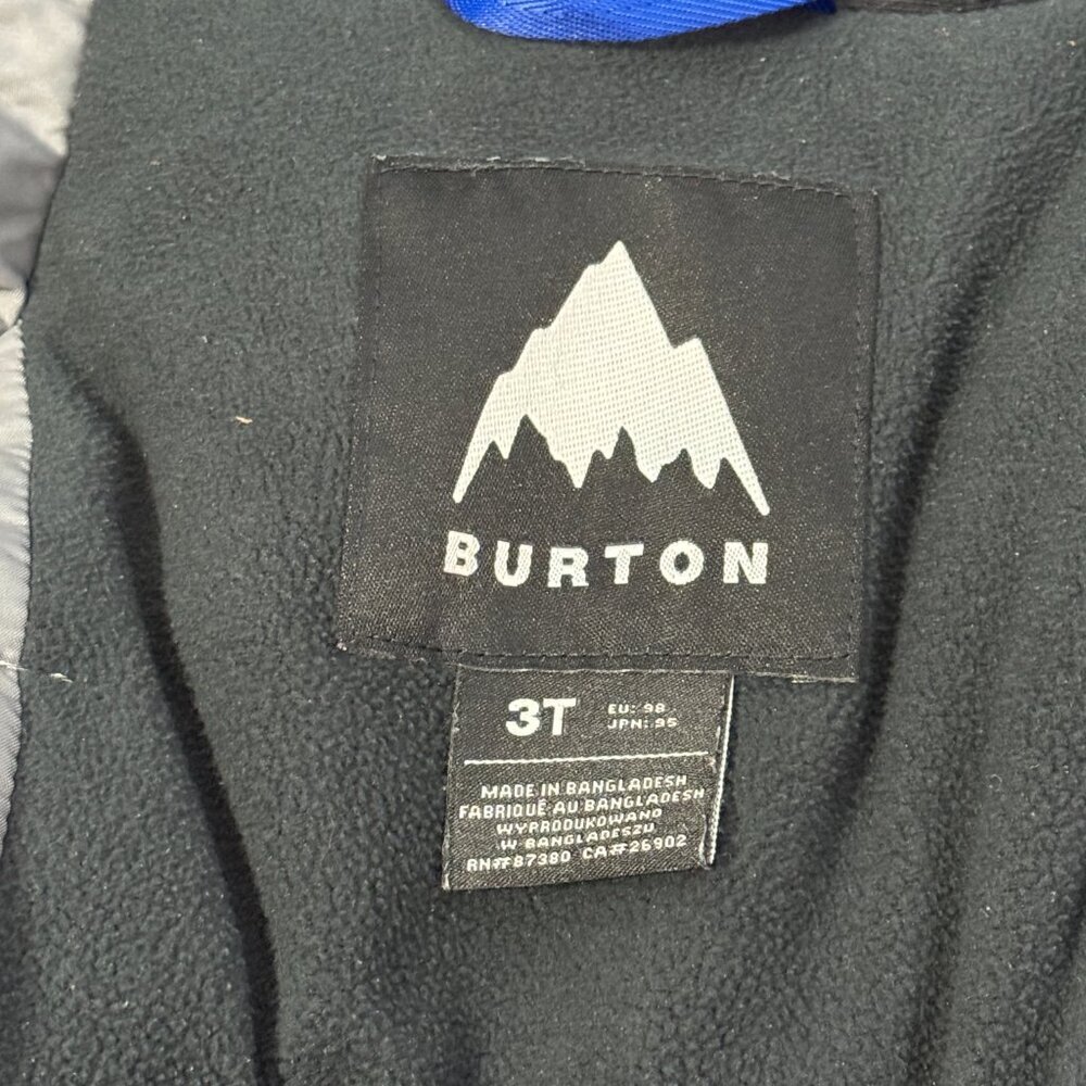 Burton Jacket Kids Size 3T Black Dhaka TD Classic JK/22172 - Picture 7 of 15